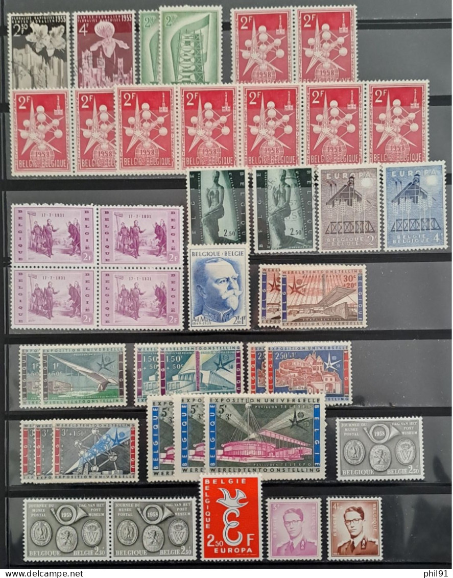 BELGIQUE    Lot De Timbres Oblitérés Et Neufs Entre Les Années 1899 Et 1981 - Colecciones