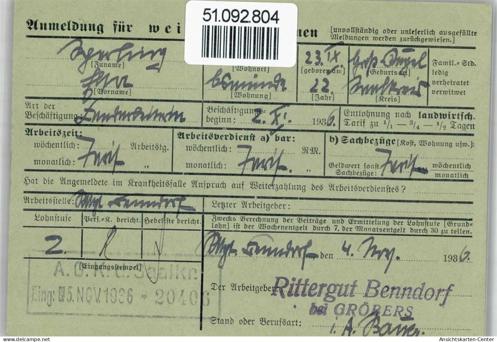 51092804 - Bennewitz B Doebeln - Sonstige & Ohne Zuordnung