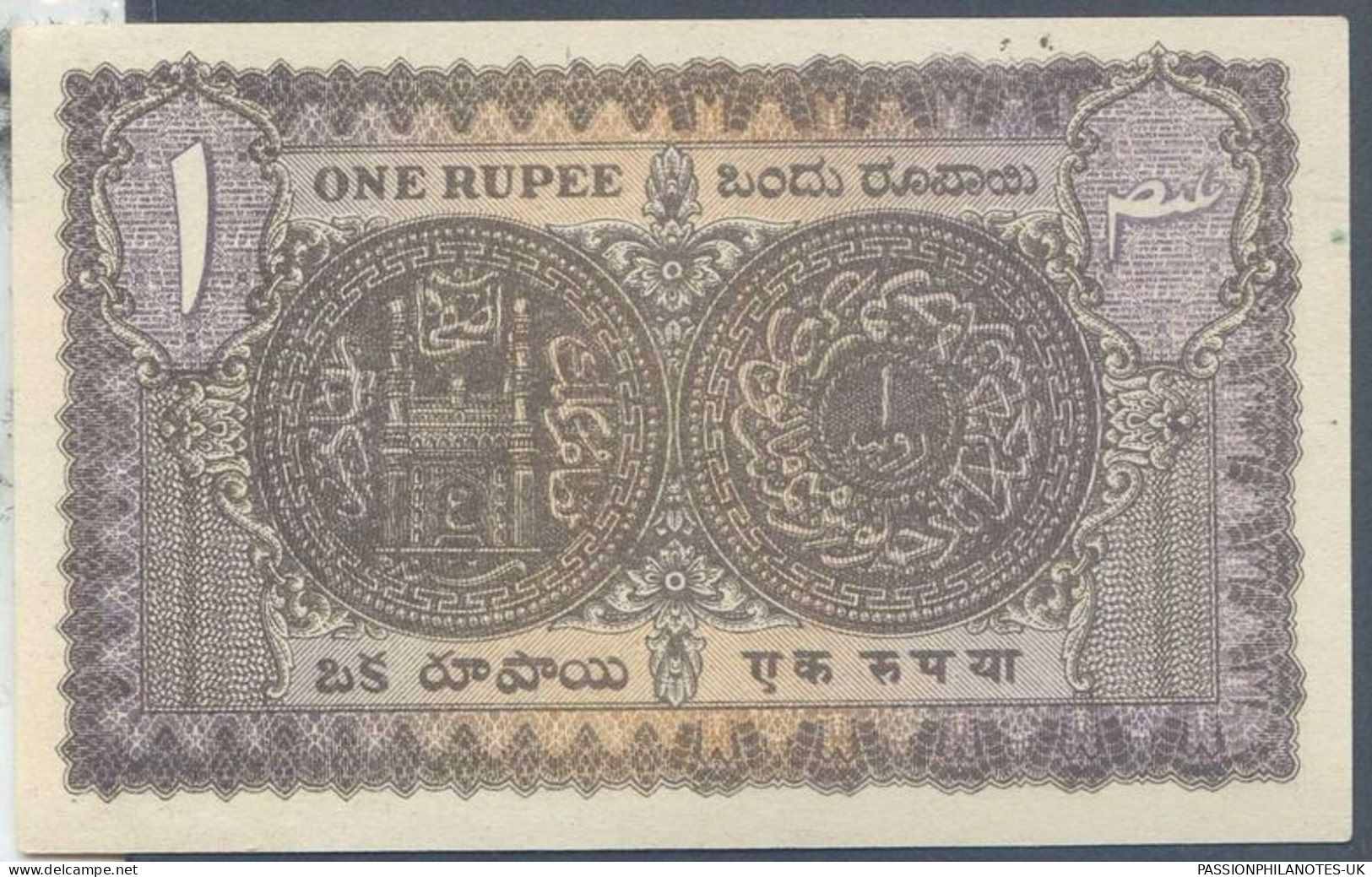 INDIA . 1946. INDIA 1 RUPEE 1946 HYDERABAD - Inde