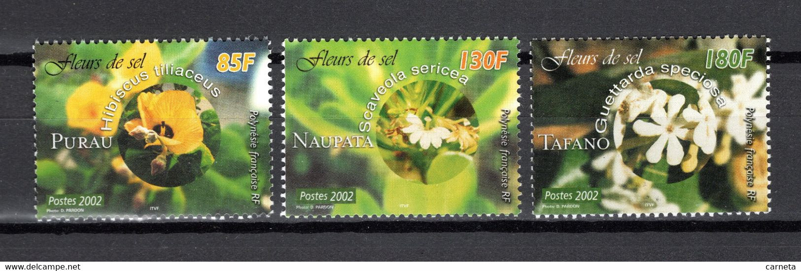 POLYNESIE  N°  677 à 679   NEUFS SANS CHARNIERE COTE 10.00€    FLEUR - Unused Stamps
