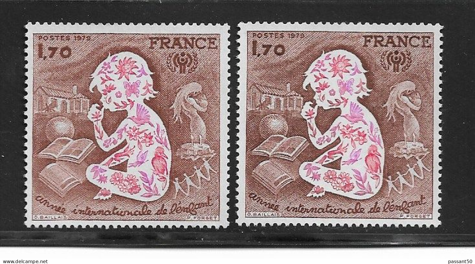 Année De L'enfant YT 2028 + B : Normal + Extra Pâle. Superbe, Voir Scan. Cotes YT : 2.20 € + 15 € = 17.20 €. - Unused Stamps