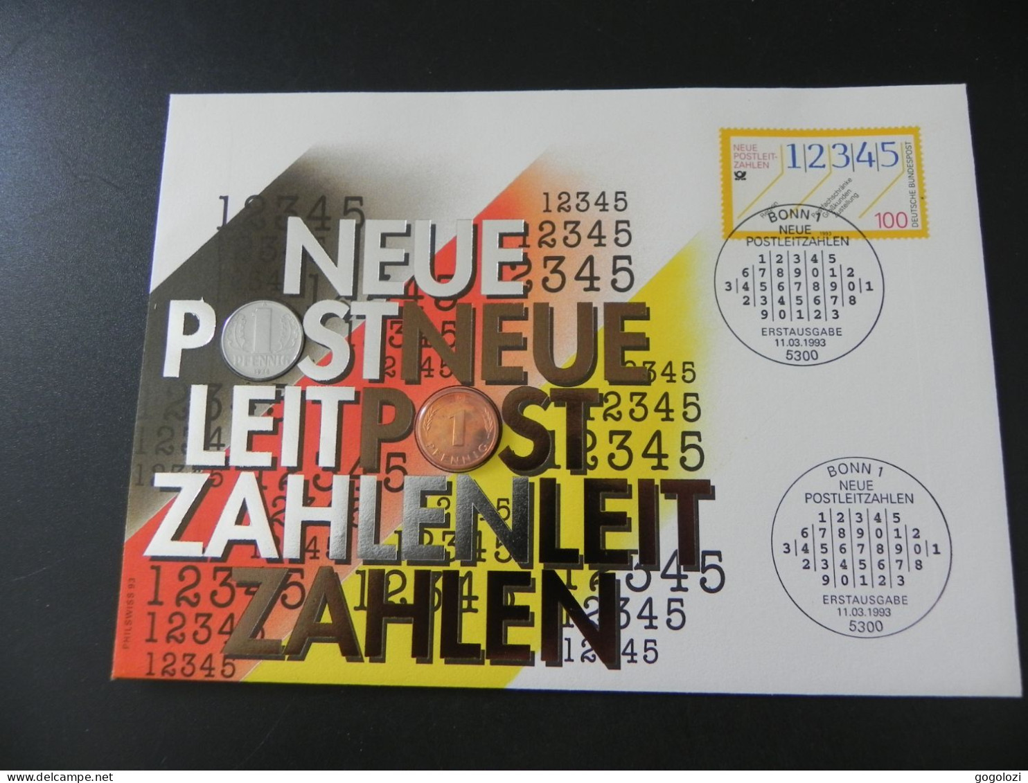 Deutschland Germany Neue Postleitzahlen - 1 Pfennig BRD + DDR 1993 - Numis Letter - Otros & Sin Clasificación