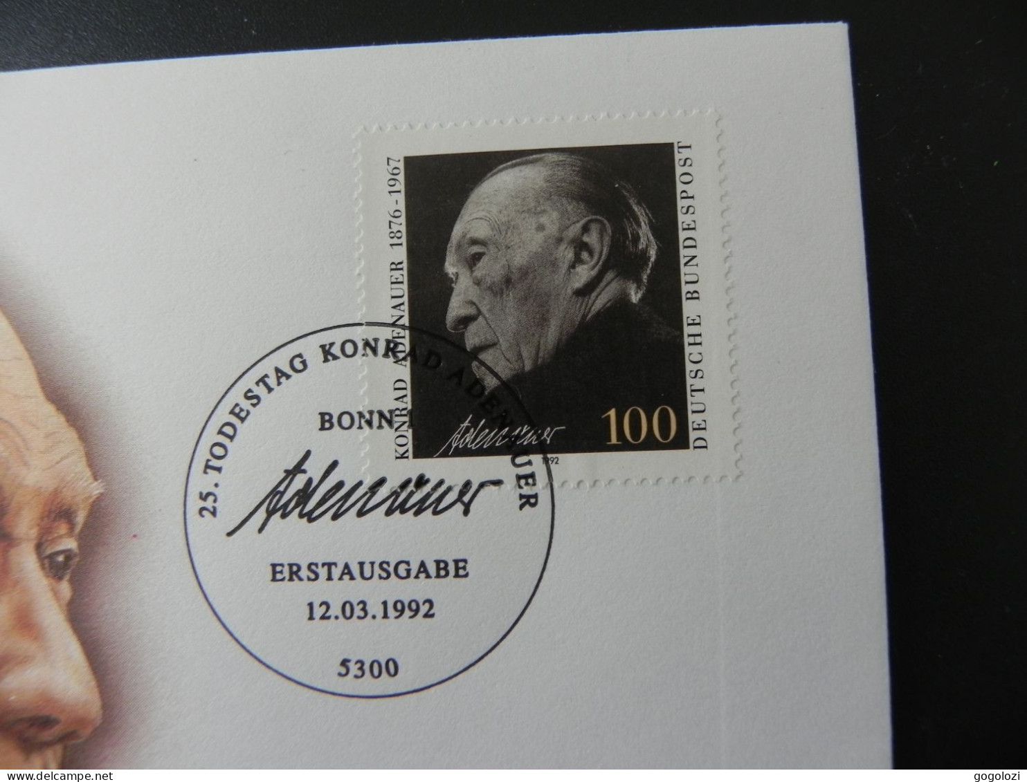 Deutschland Germany 2 Mark 1987 J - Konrad Adenauer - Numis Letter 1992 - 2 Marchi