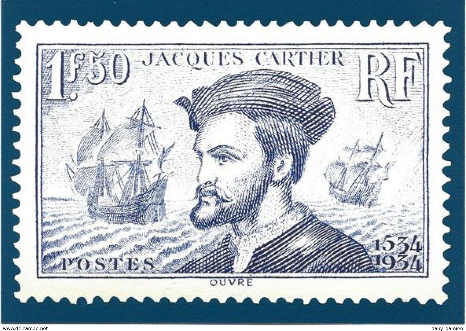 France - Phil@poste - Carte Pré-Imprimé (2024) Jacques Cartier (1534-1934) Neuf ** - Documents De La Poste
