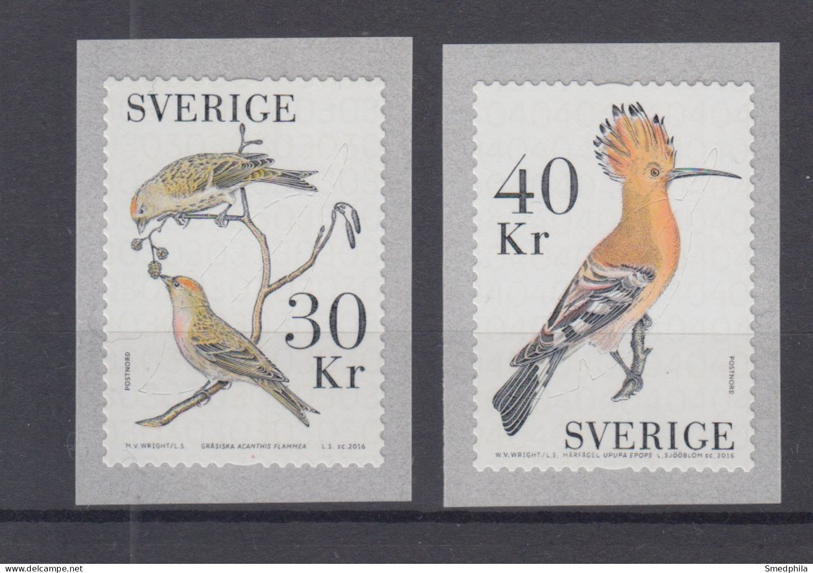 Sweden 2016 - Michel 3132-3133 MNH ** Birds - Ungebraucht