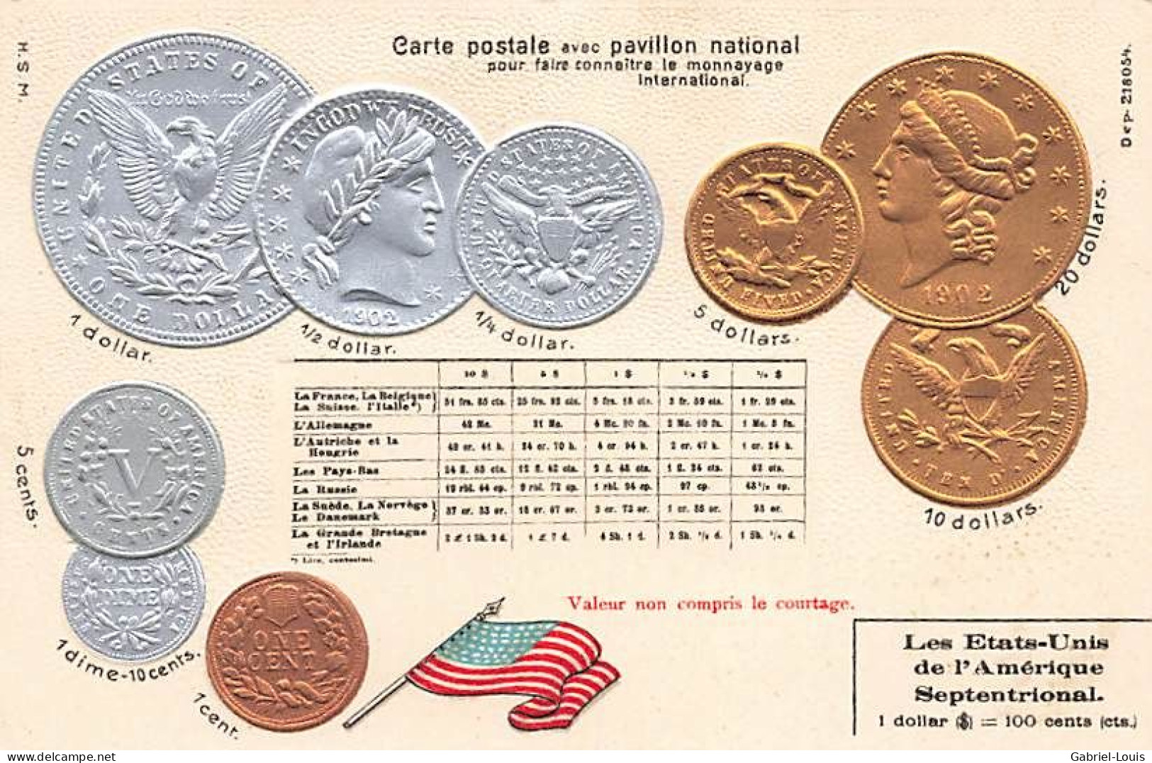 Monnaie Numismatique Gaufrée Etats-Unis Dollars Dollar USA - Monnaies (représentations)