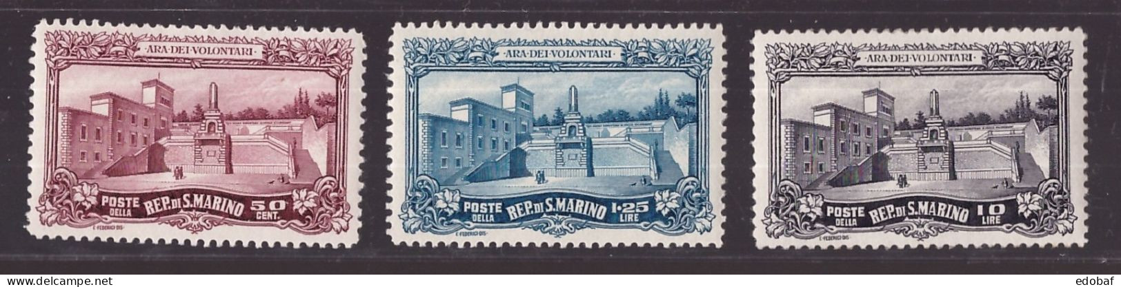 Italia San Marino, Serie Ara Dei Volontari Del 1927 Nuova **    -GA17 - Unused Stamps