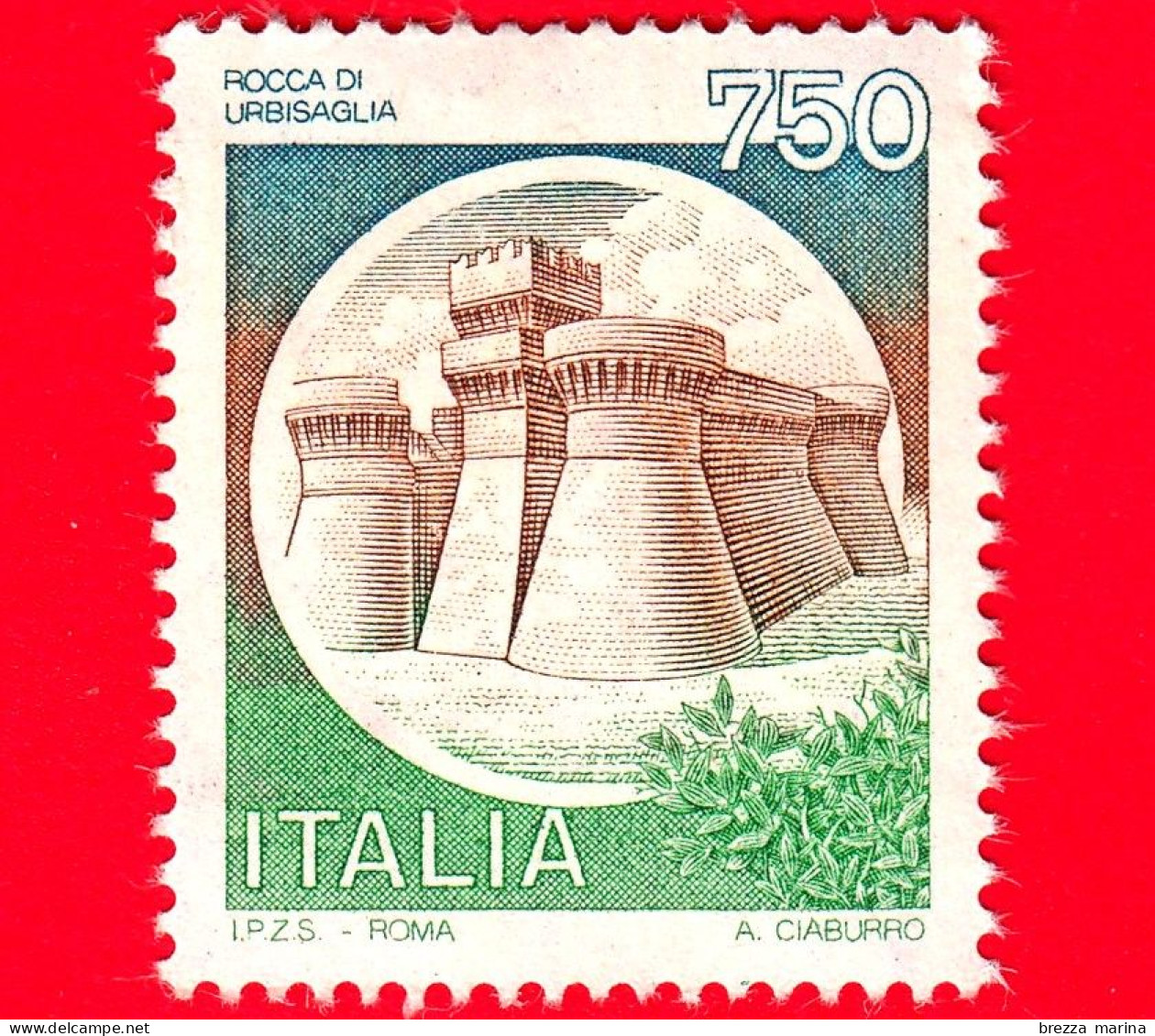 Nuovo - MNH - ITALIA - 1990 - Castelli D'Italia - Rocca Di Urbisaglia - 750 L. - 1981-90: Ungebraucht