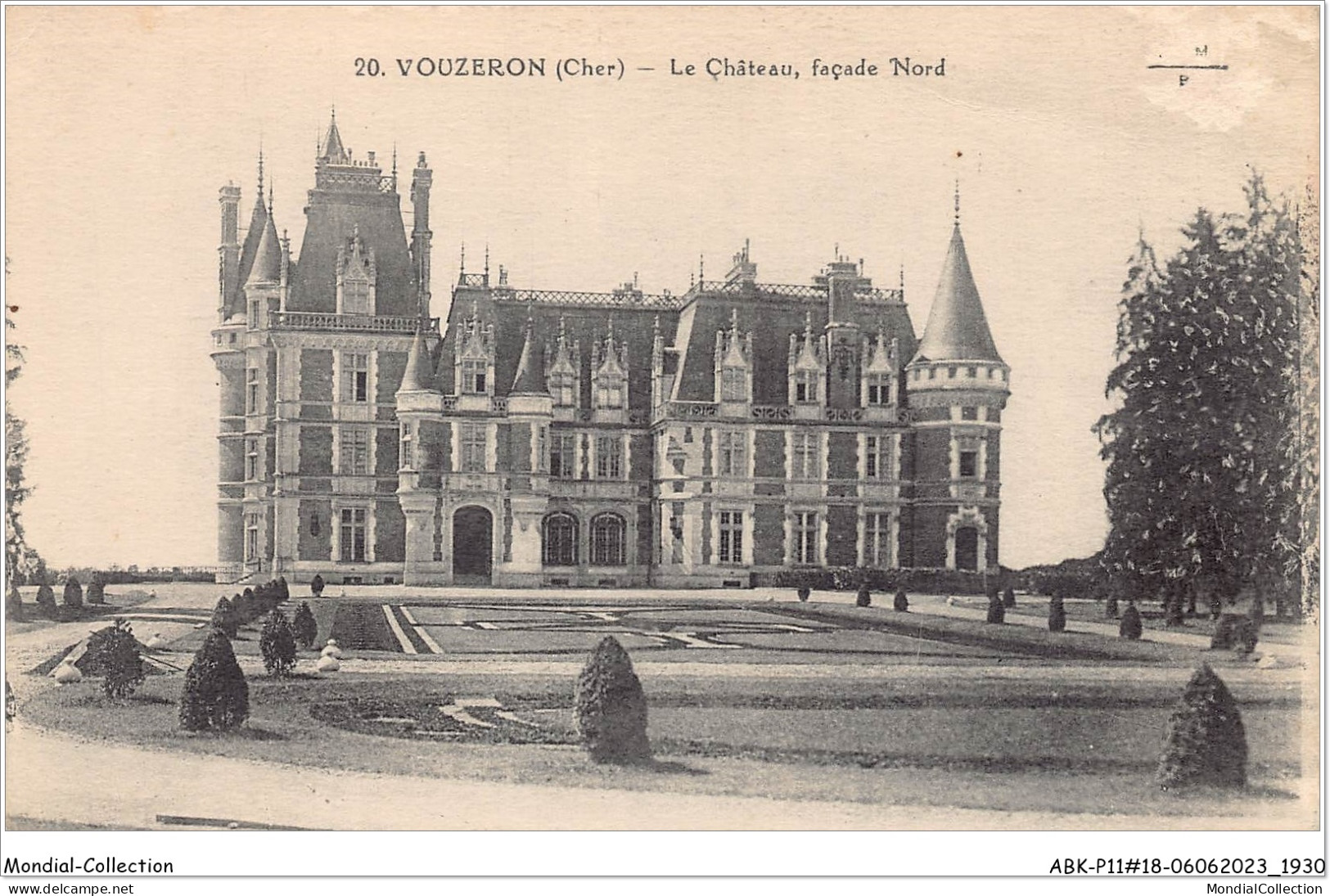 ABKP11-18-0966 - VOUZERON - Le Chateau - Facade Nord  - Vouzeron