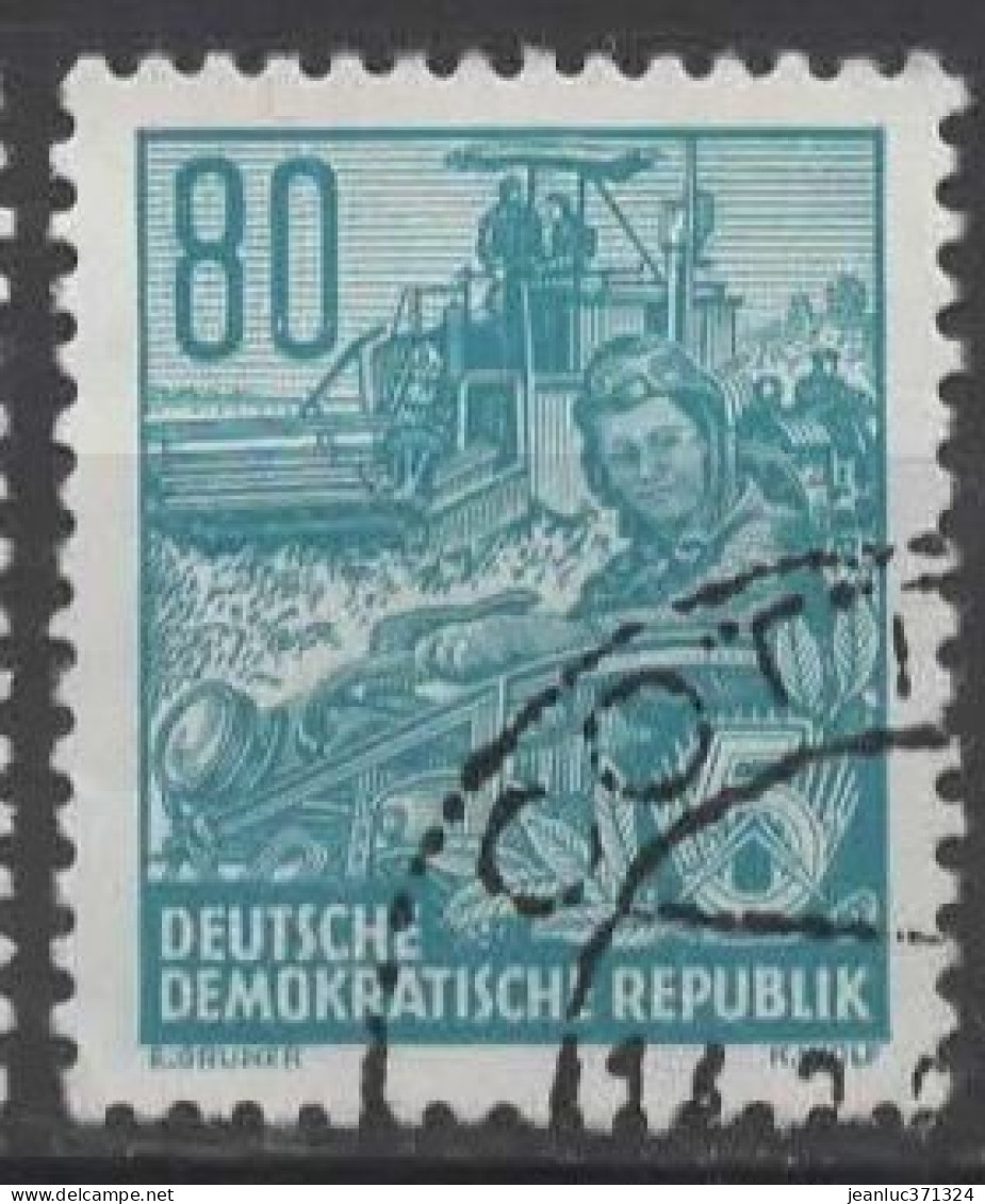 ALLEMAGNE (RDA) N° 161 O Y&T 1954 Plan Quinquennal (Moissonneuse Batteuse) - Used Stamps