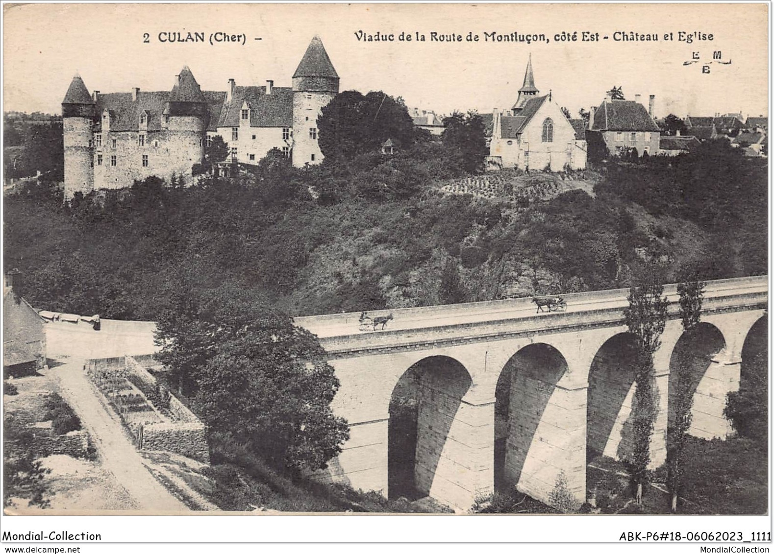 ABKP6-18-0557 - CULAN - Viaduc De La Route De Montlucon - Cote Est - Chateau Et Eglise - Culan