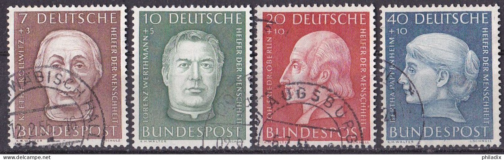 # (200-203) BRD 1954 Wohlfahrt: Helfer Der Menschheit (V) O/used (A5-8) - Gebraucht