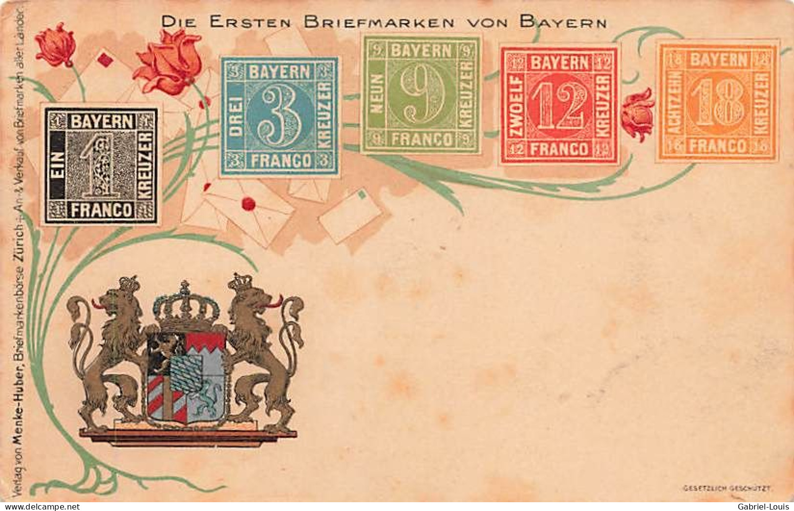 Die Ersten Briefmarken Von Bayern - Timbres (représentations)