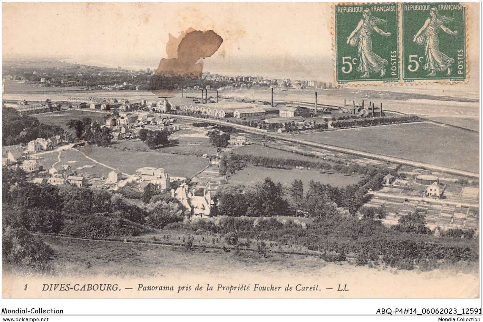 ABQP4-14-0298 - DIVES CABOURG - Panorama Pris De La Propriete Faucher De Careil - Dives