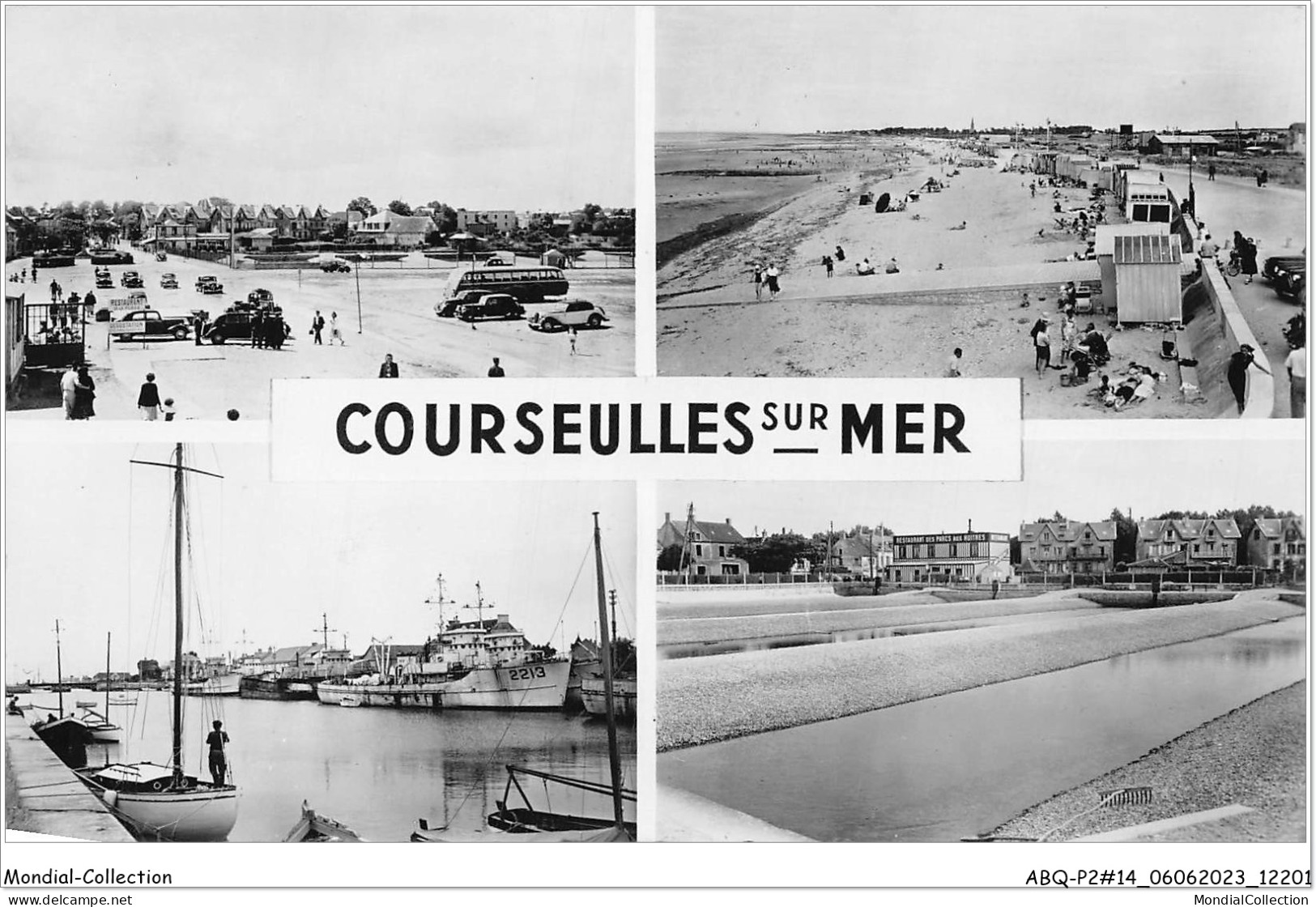 ABQP2-14-0102 - COURSEULLES-SUR-MER - L'Arrivee A La Plage En Esplanade - Le Port - Courseulles-sur-Mer