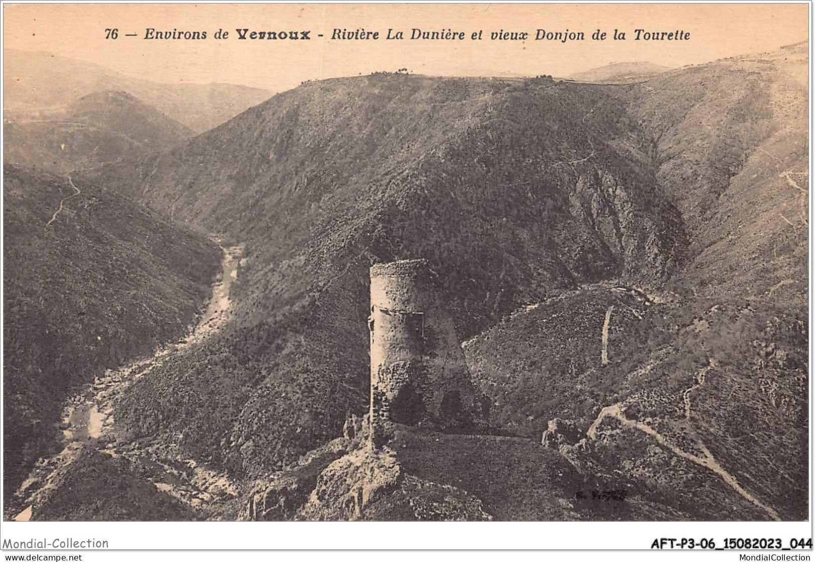 AFTP3-07-0229 - VERNOUX - Rivière Dla Dunière Et Vieux Donjon De La Tourette  - Vernoux