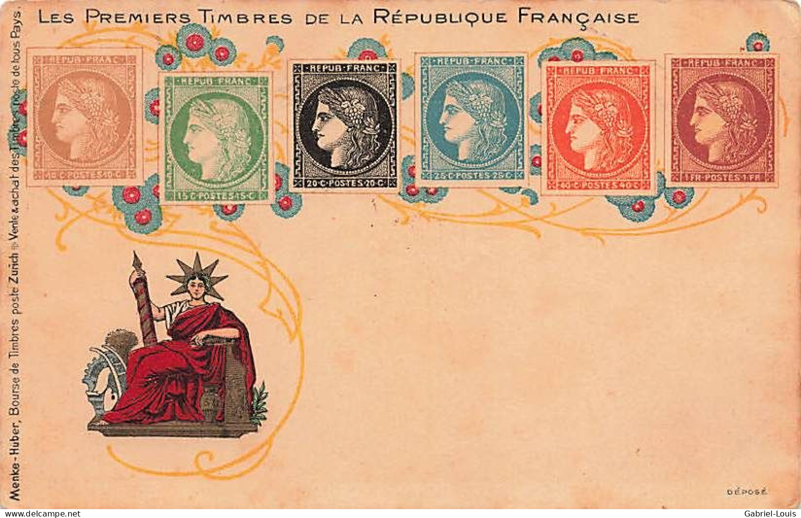 Les Premiers Timbres De La République Française - Timbres (représentations)