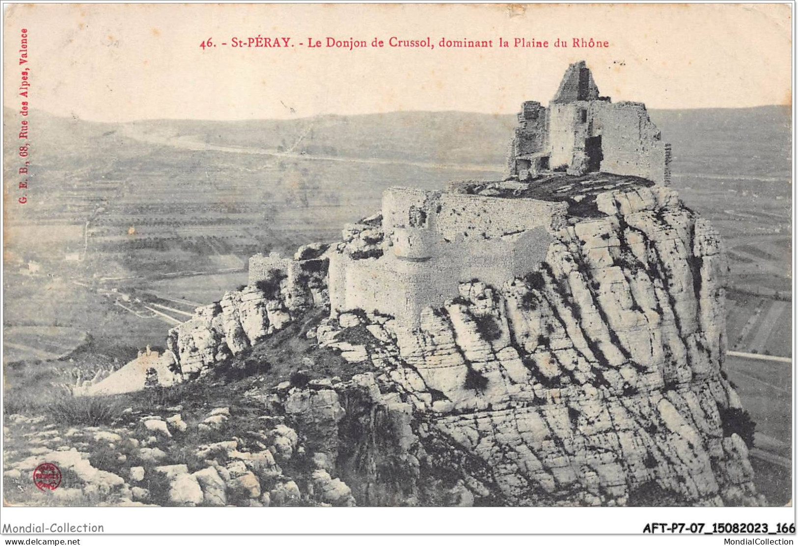 AFTP7-07-0704 - ST-PERAY - Le Donjon De Crussol - Dominant La Plaine Du Rhone - Saint Péray
