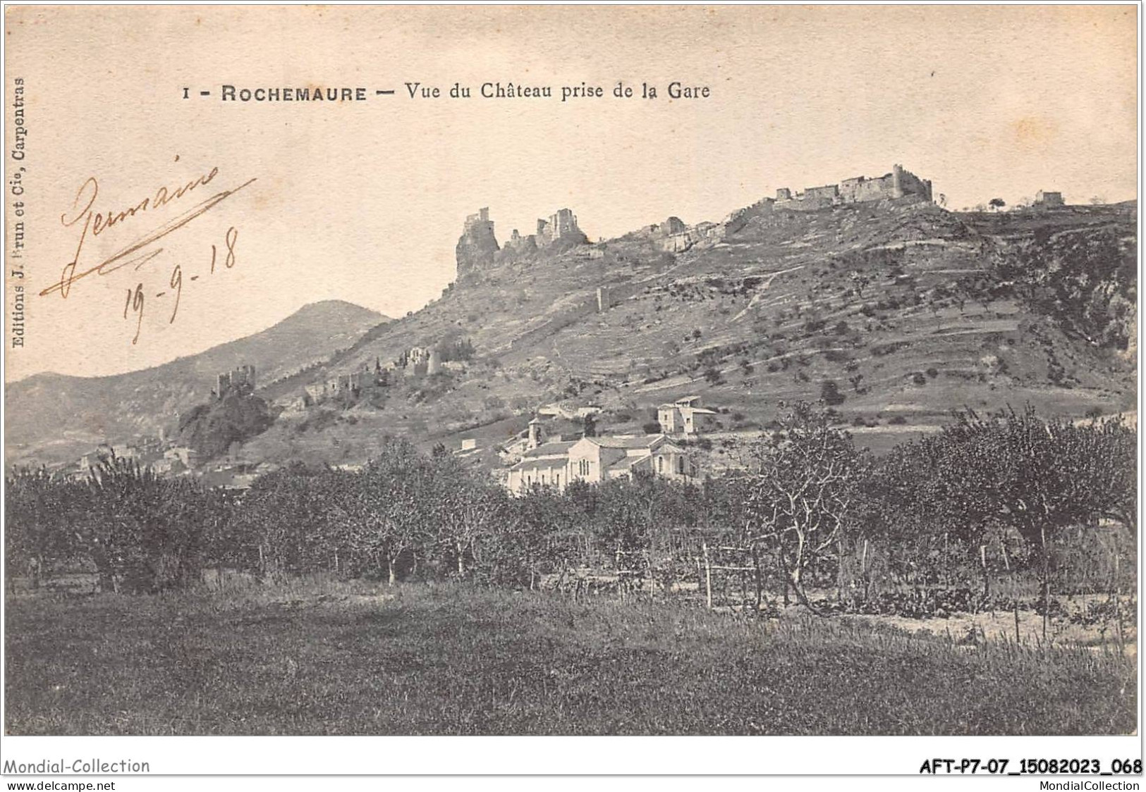 AFTP7-07-0655 - ROCHEMAURE - Vue Du Chateau Prise De La Gare - Rochemaure