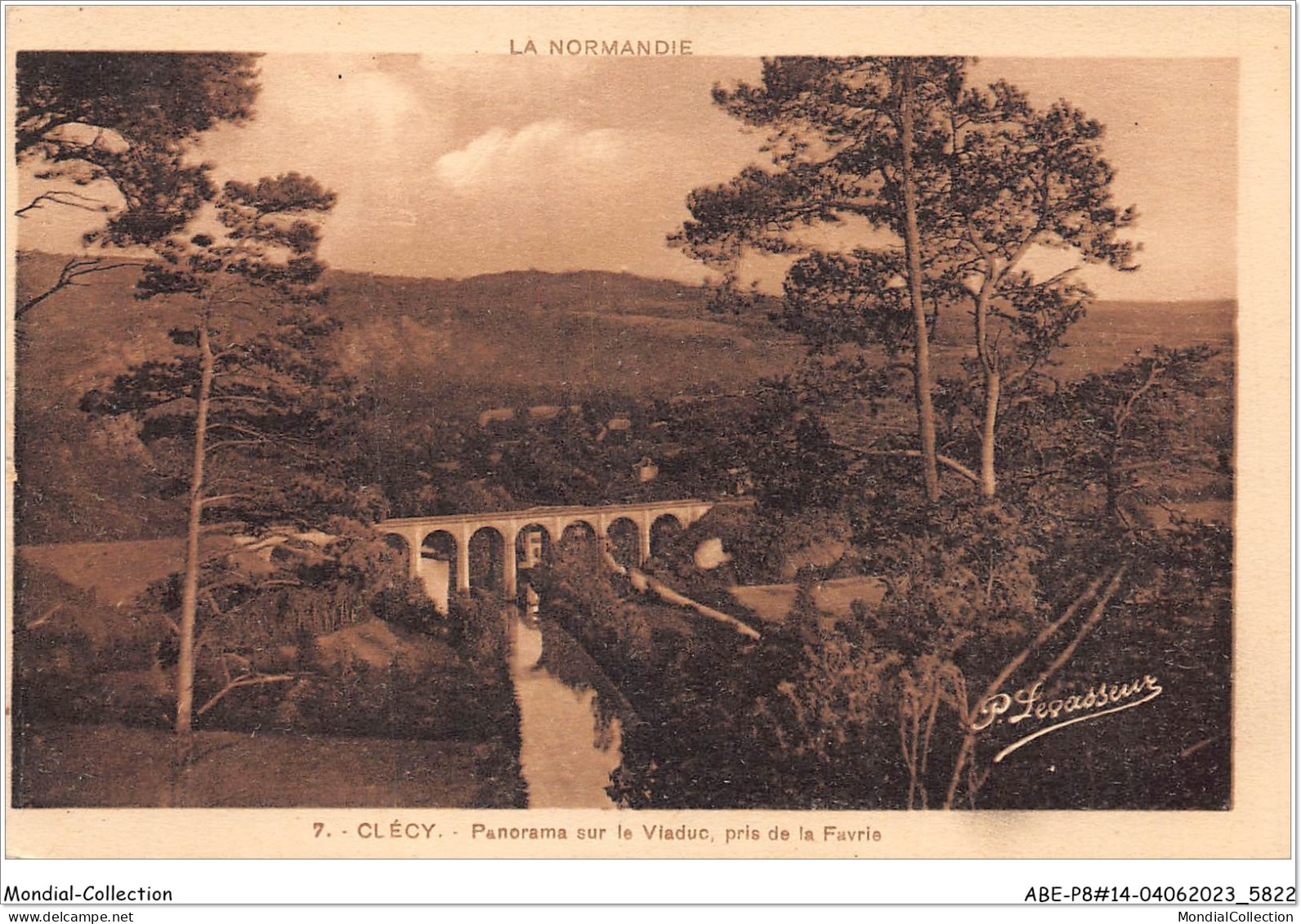 ABEP8-14-0630 - CLECY - Panorama Sur Le Viaduc - Pris De La Favrie - Clécy