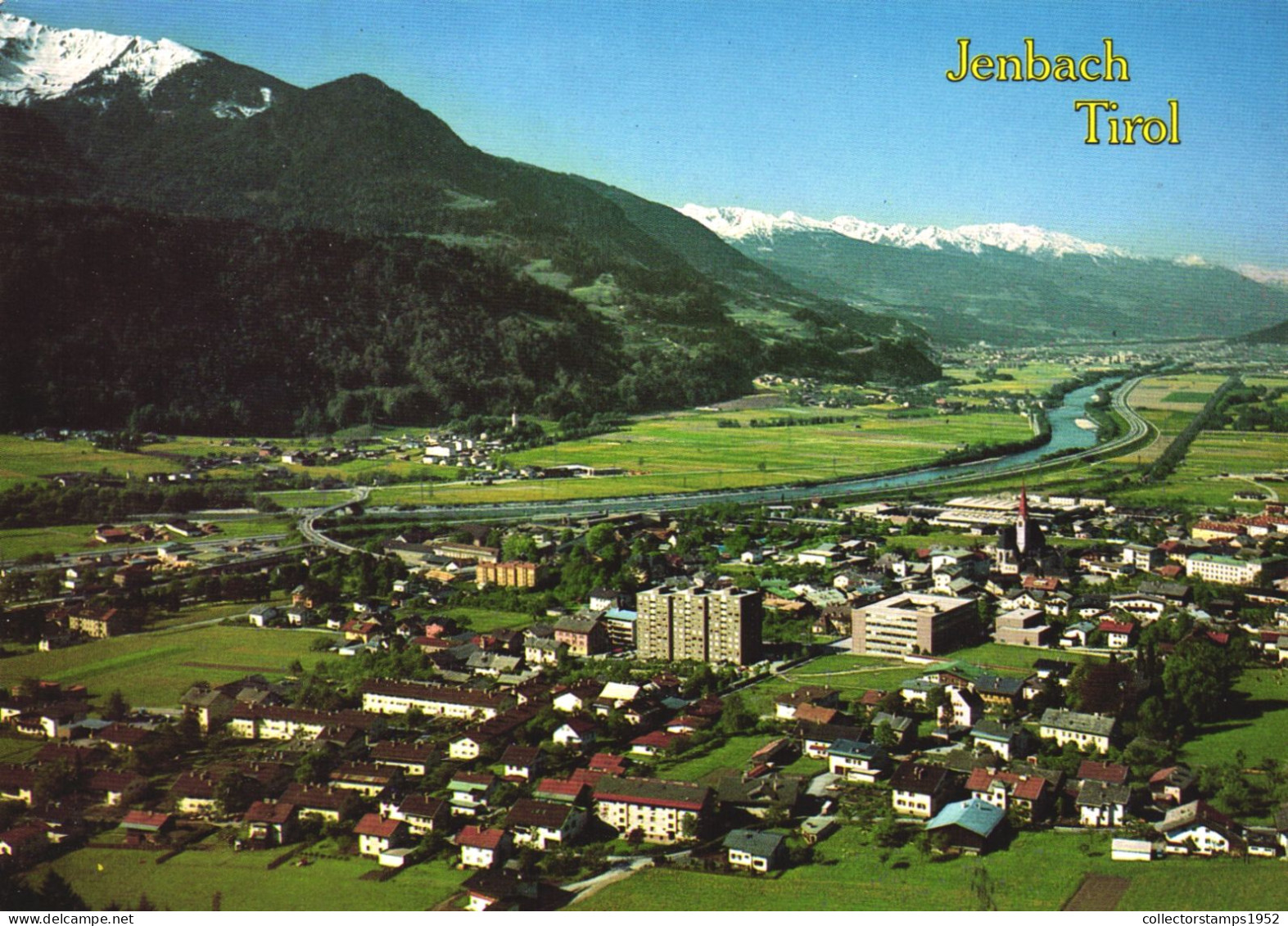 JENBACH, TIROL, ARCHITECTURE, PANORAMA, MOUNTAIN, BRIDGE, AUSTRIA,  POSTCARD - Jenbach