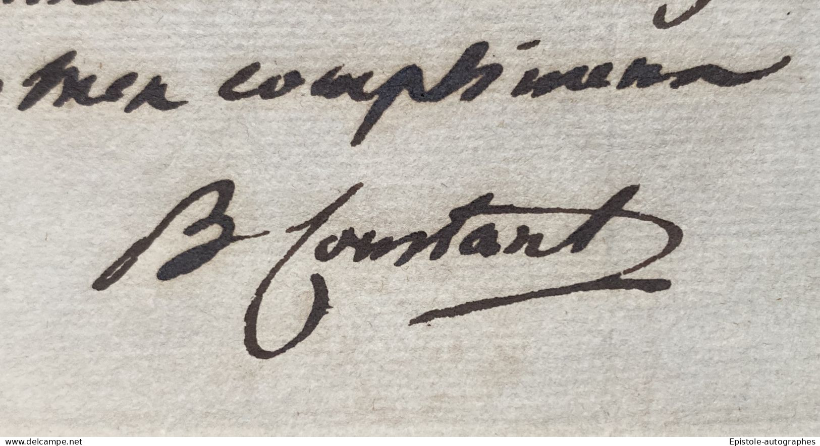 Benjamin CONSTANT – Lettre Autographe Signée – Dernières Lettres Avant De Mourir - Ecrivains