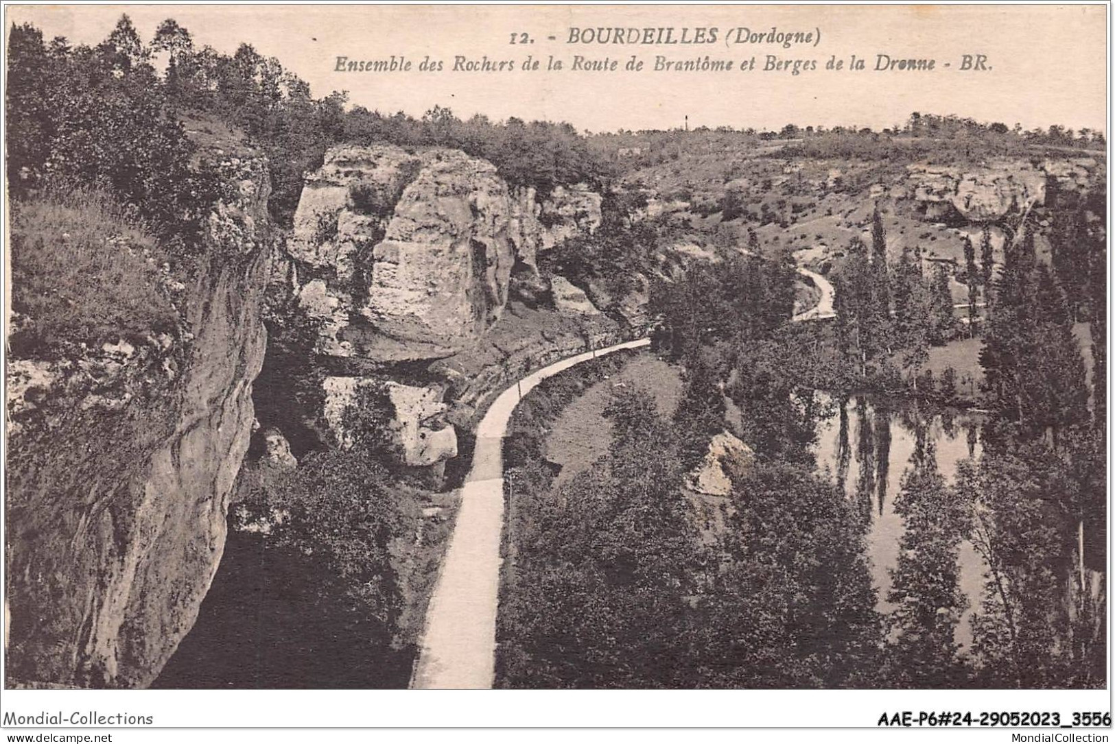 AAEP6-24-0509 - BOURDEILLES - Ensemble Des Rochers De La Route De BRANTOME Et Berges De La Dronne - Brantome