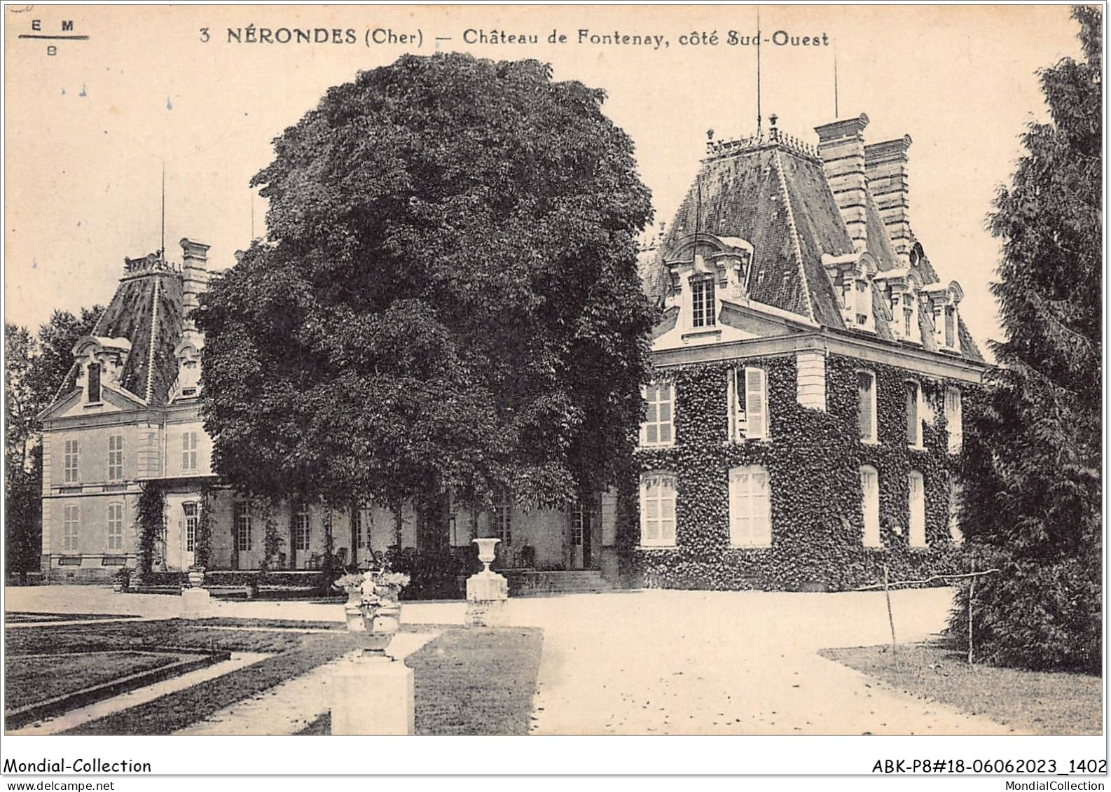 ABKP8-18-0702 - NERONDES - Chateau De Fontenay Cote Sud Ouest - Nérondes