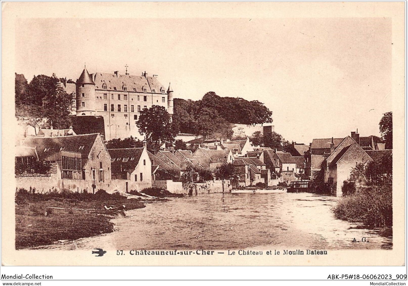 ABKP5-18-0456 - CHATAEUNEUF-SUR-CHER - Le Chateau Et Le Moulin Bateau - Chateauneuf Sur Cher