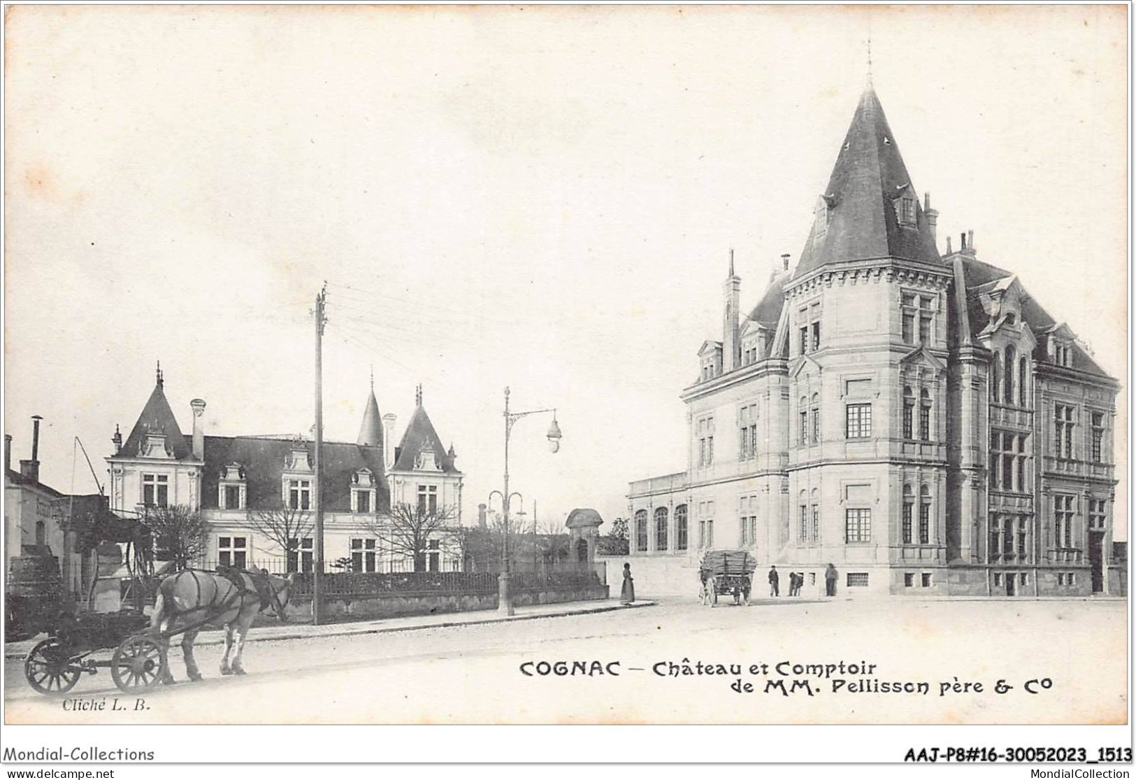 AAJP8-16-0719 - COGNAC - Château Et Comptoir De MM PELLISSON Père - Cognac