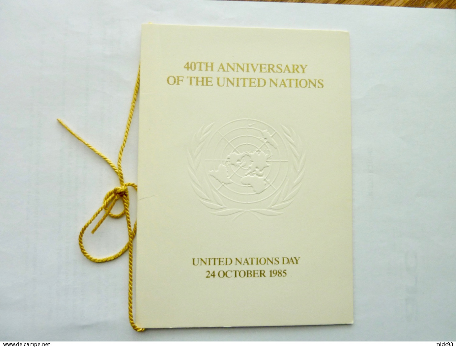 United Nations NY 40 Th Anniversary Document Philatélique - Lettres & Documents