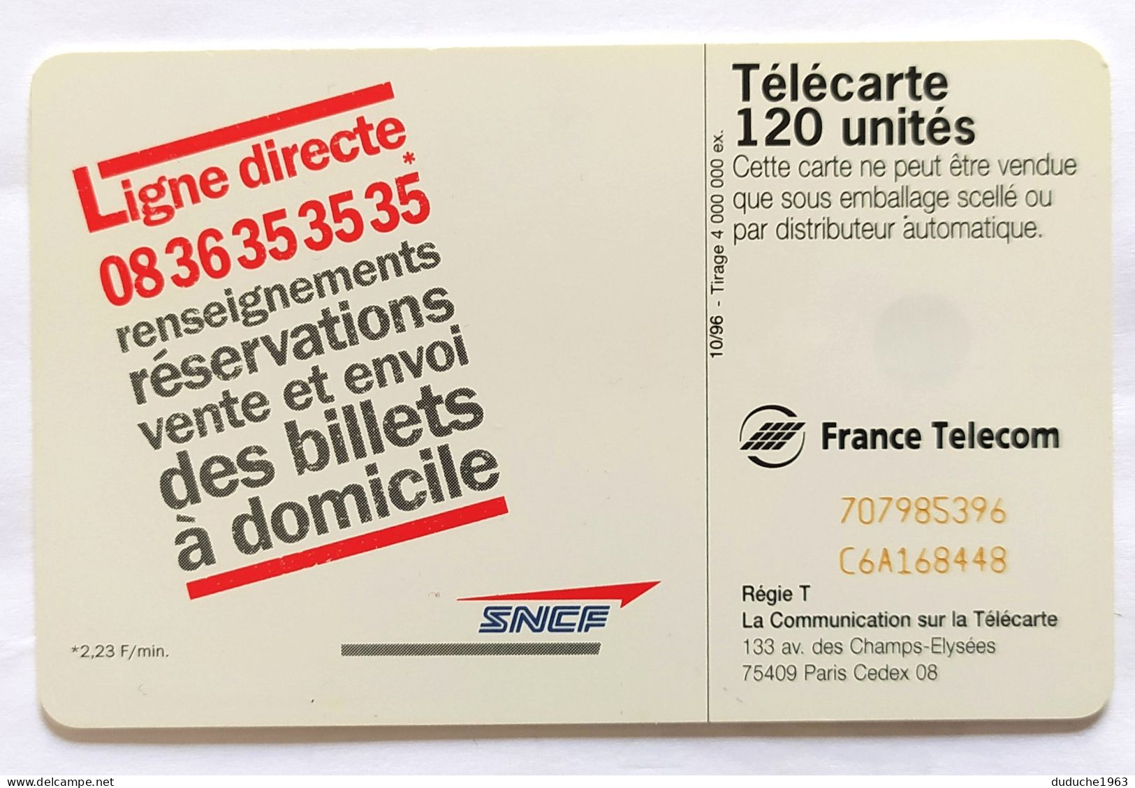 Télécarte France - SNCF - Sin Clasificación