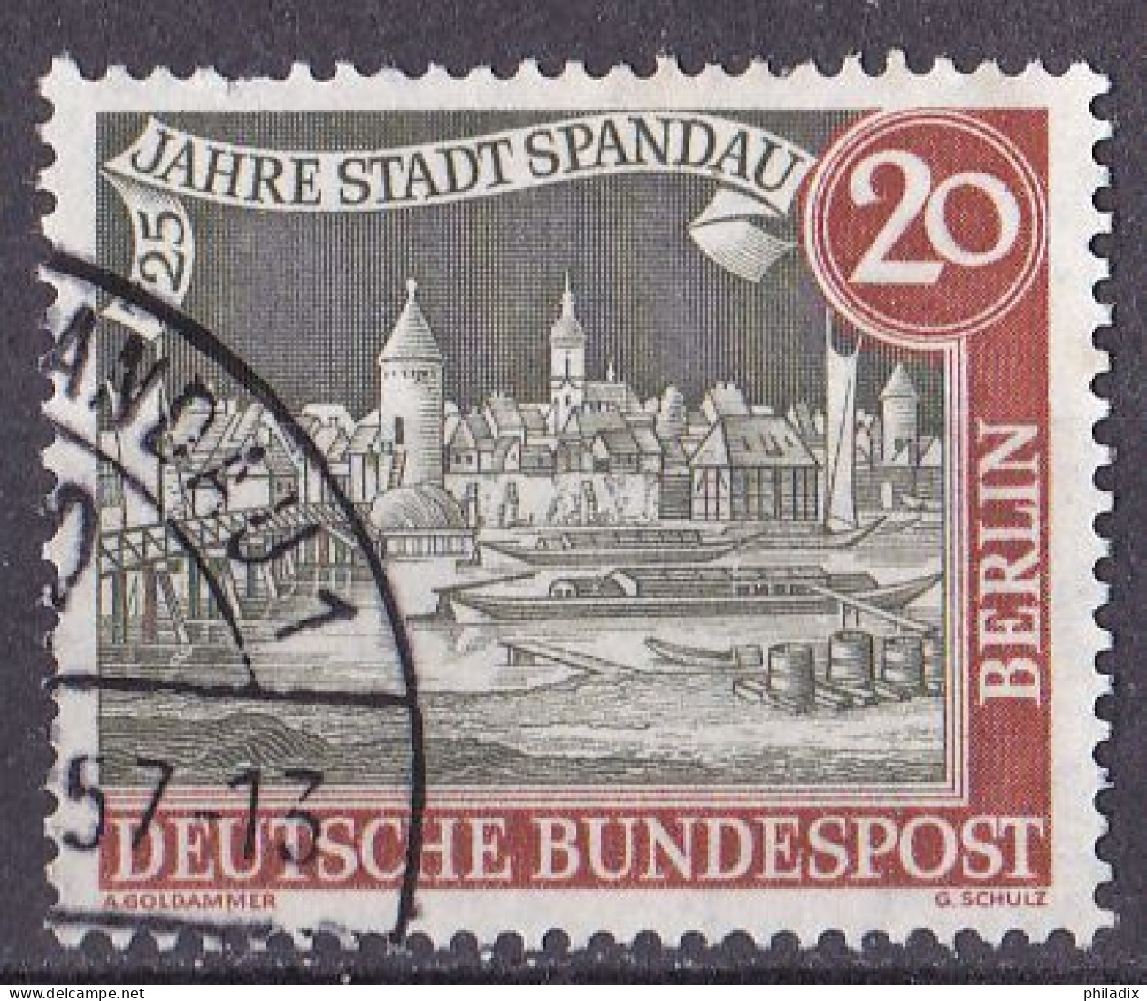 # (159) Berlin 1957 725 Jahre Stadt Spandau O/used (A5-8) - Used Stamps