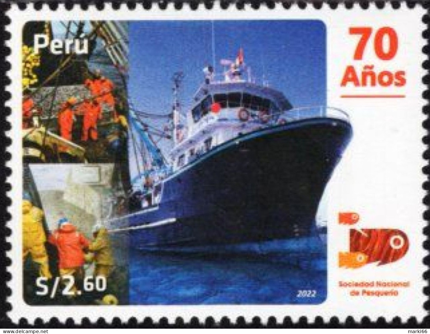 Peru - 2022 - 70th Anniversary Of National Fisheries Society - Mint Stamp - Pérou