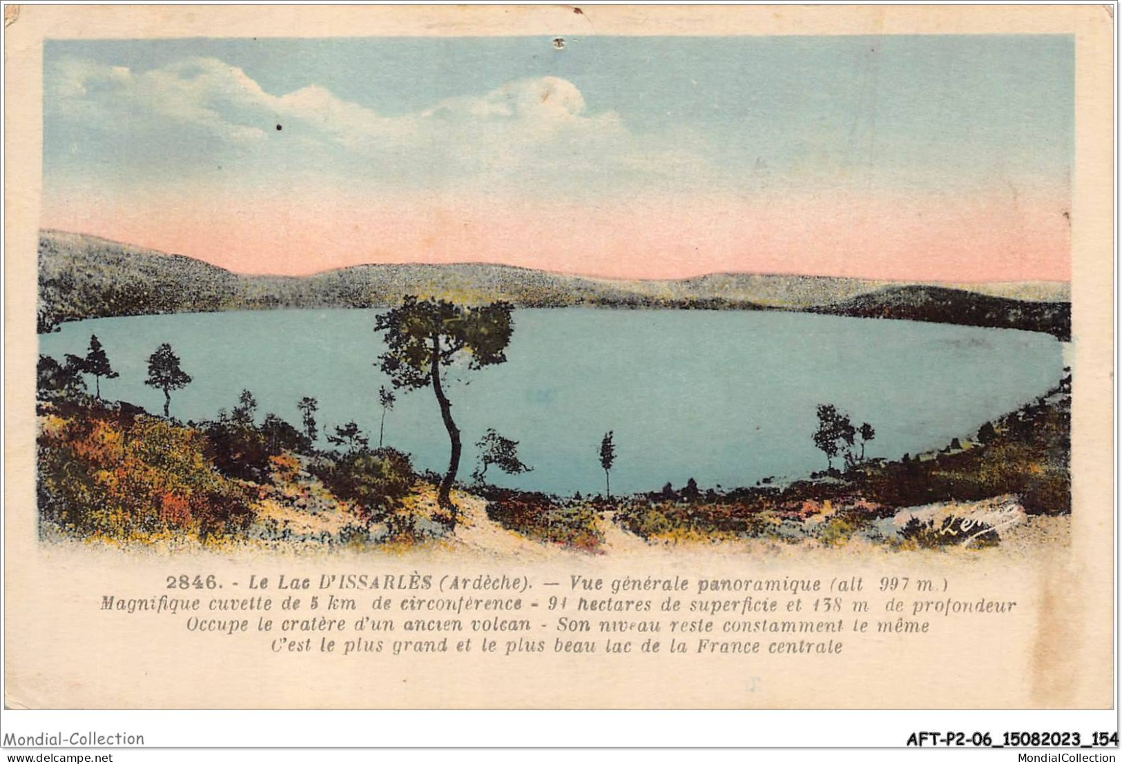AFTP2-07-0178 - Lac D'issarlès - Vue Générale Panoramique Magnifique Cuvette De 5 M - Largentiere
