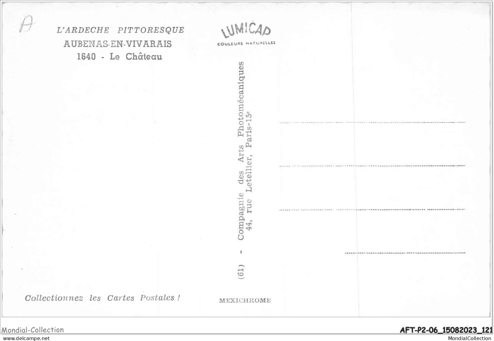 AFTP2-07-0161 - AUBENAS - Le Chateau - Aubenas