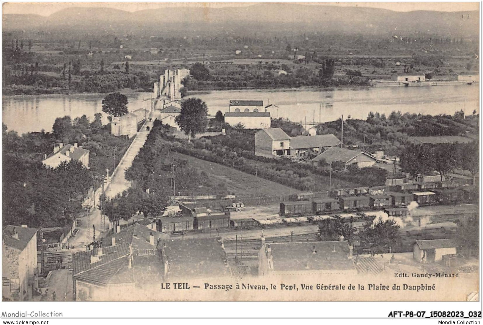 AFTP8-07-0757 - LE TEIL - Passage A Niveau Le Pont Vue Générale De La Plaine Dauphiné GARE - Le Teil