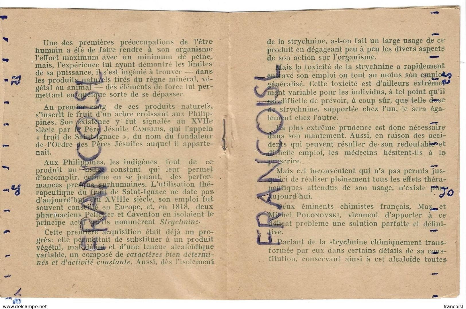 Livret Publicitaire Pour Uvasthène, Reconstituant Puissant - Advertising