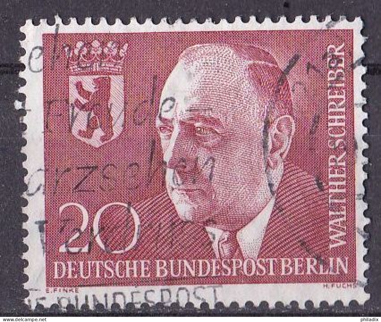 # (192) Berlin 1960 2. Todestag Von Dr. Walther Schreiber O/used (A5-8) - Usati