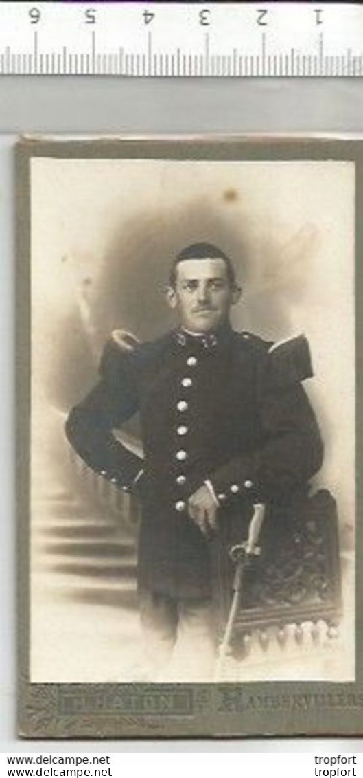 CA / Vintage / Photo Originale Cartonnée MILITAIRE 17 EM REGIMENT Epée ROSALIE // HATON RAMBERVILLERS Vosges Uniforme - Tarjetas De Visita