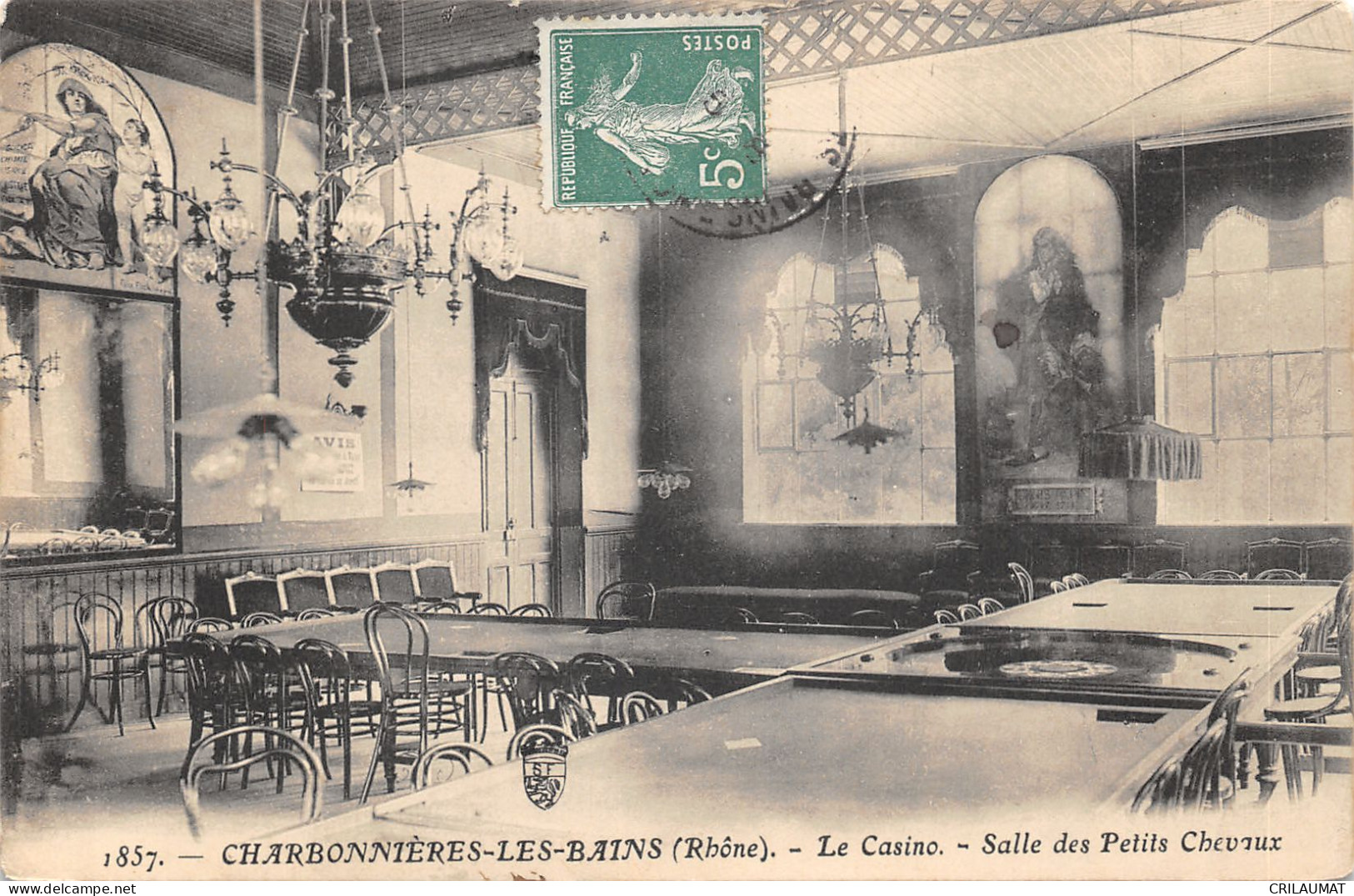 69-CHARBONNIERES LES BAINS-LE CASINO-SALLE DES PETITS CHEVAUX-N°6030-C/0071 - Charbonniere Les Bains