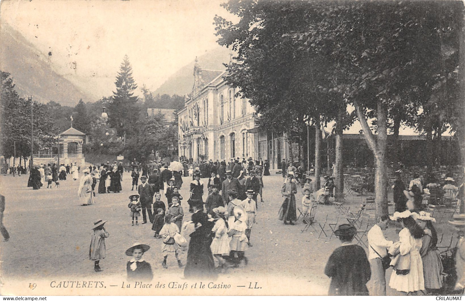 65-CAUTERETS-PLACE DES ŒUFS ET LE CASINO-N°6030-B/0345 - Cauterets