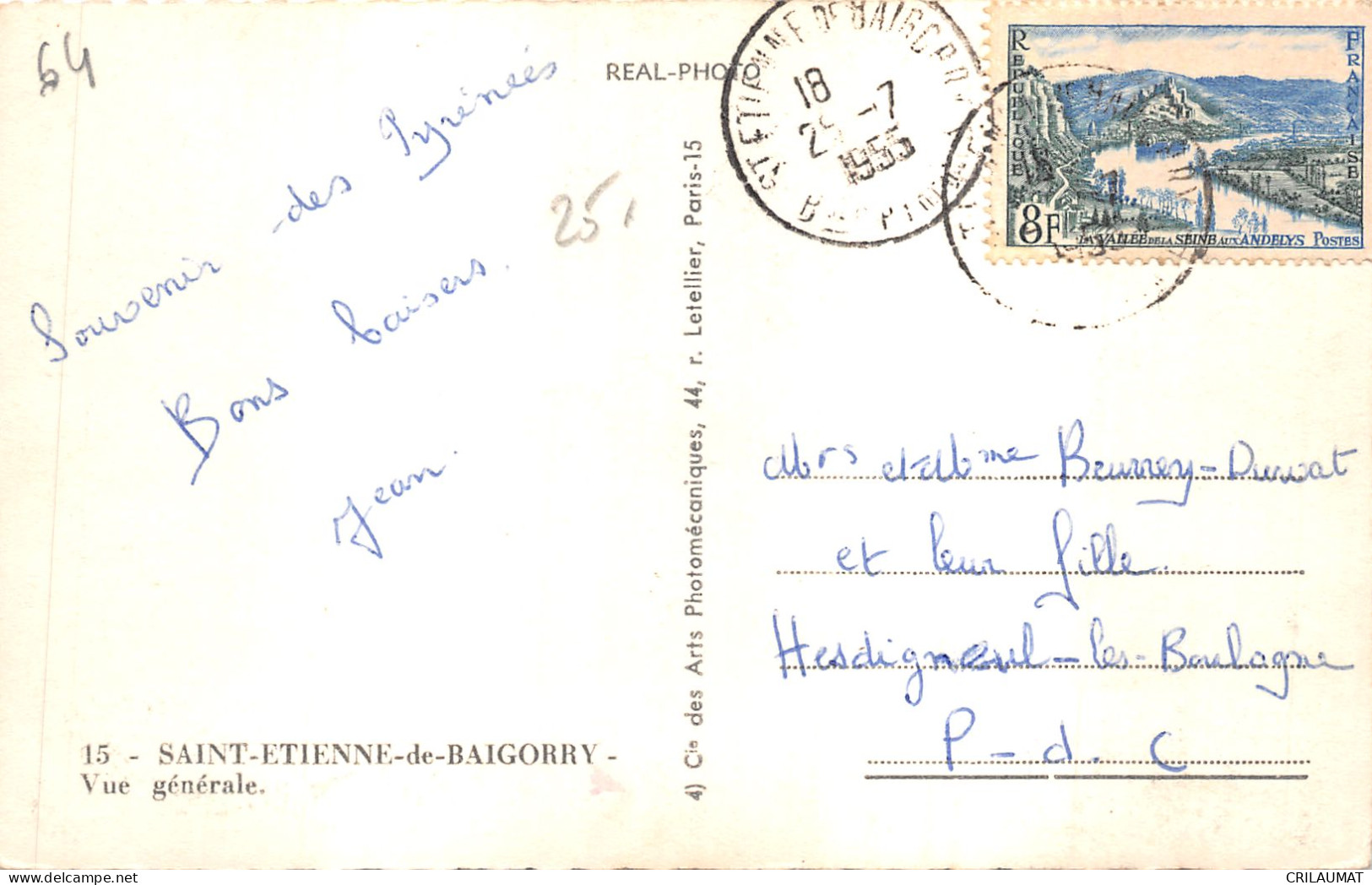 64-SAINT ETIENNE DE BAIGORRY-VUE GENERALE-N°6030-B/0301 - Saint Etienne De Baigorry