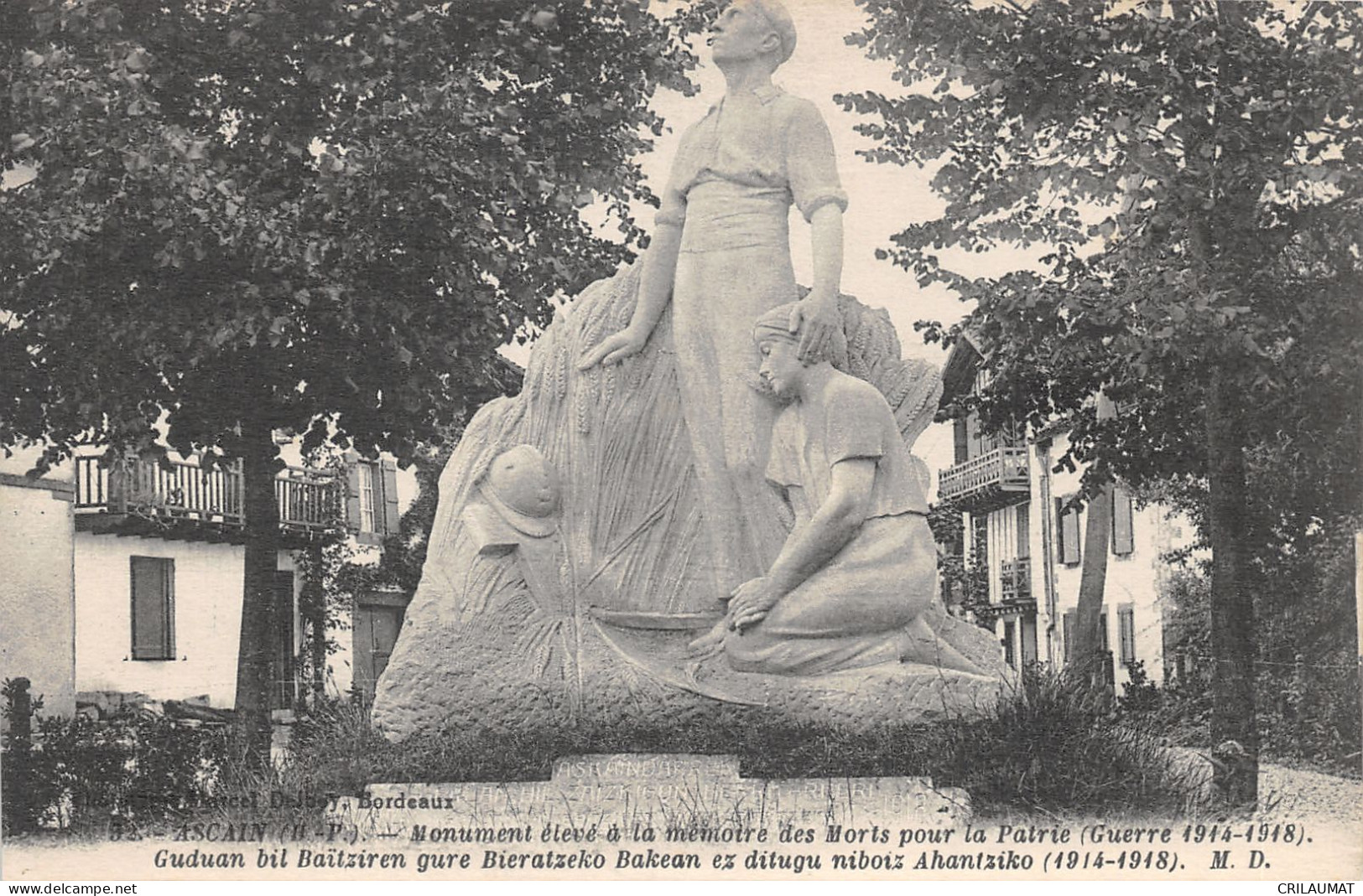 64-ASCAIN-MONUMENT AUX MORTS-N°6030-B/0157 - Ascain