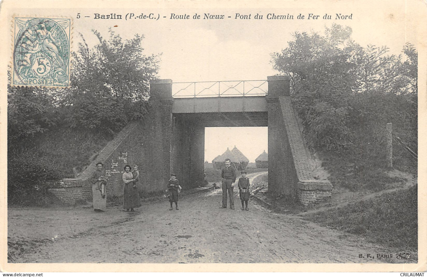 62-BARLIN-PONT DE CHEMIN DE FER-N°6030-A/0353 - Barlin