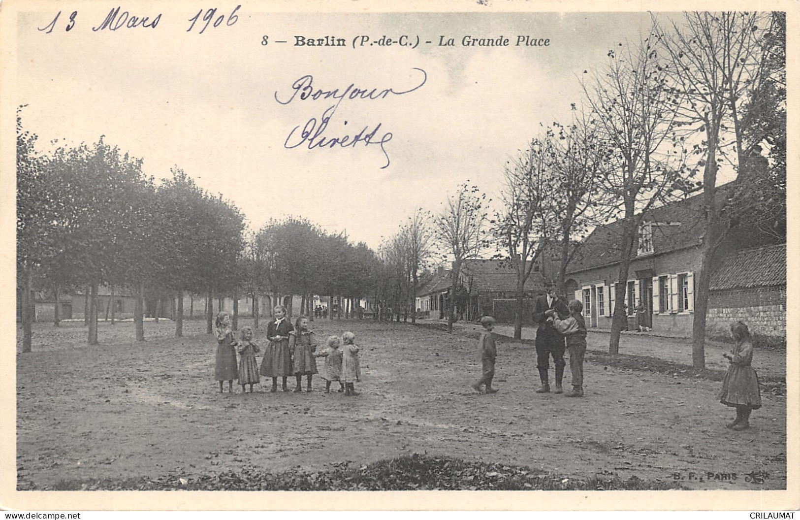 62-BARLIN-LA GRANDE PLACE-ANIMEE-N°6030-A/0351 - Barlin