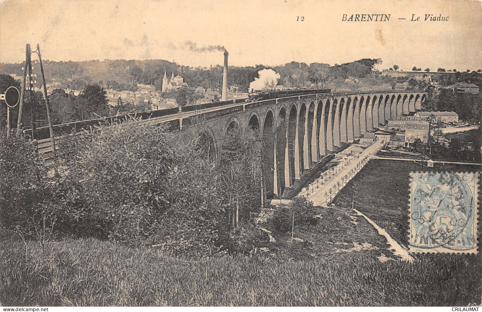 76-BARENTIN-LE VIADUC-TRAIN-N°6030-E/0243 - Barentin