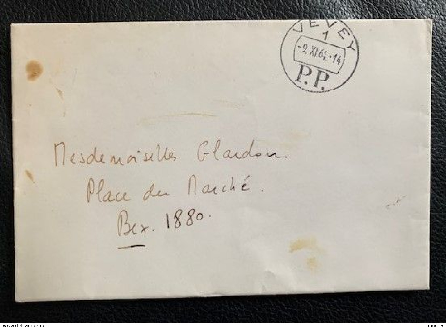 20351 - Lettre Cachet P.P. Vevey 1 09.11.1964 Pour Bex - Postmark Collection