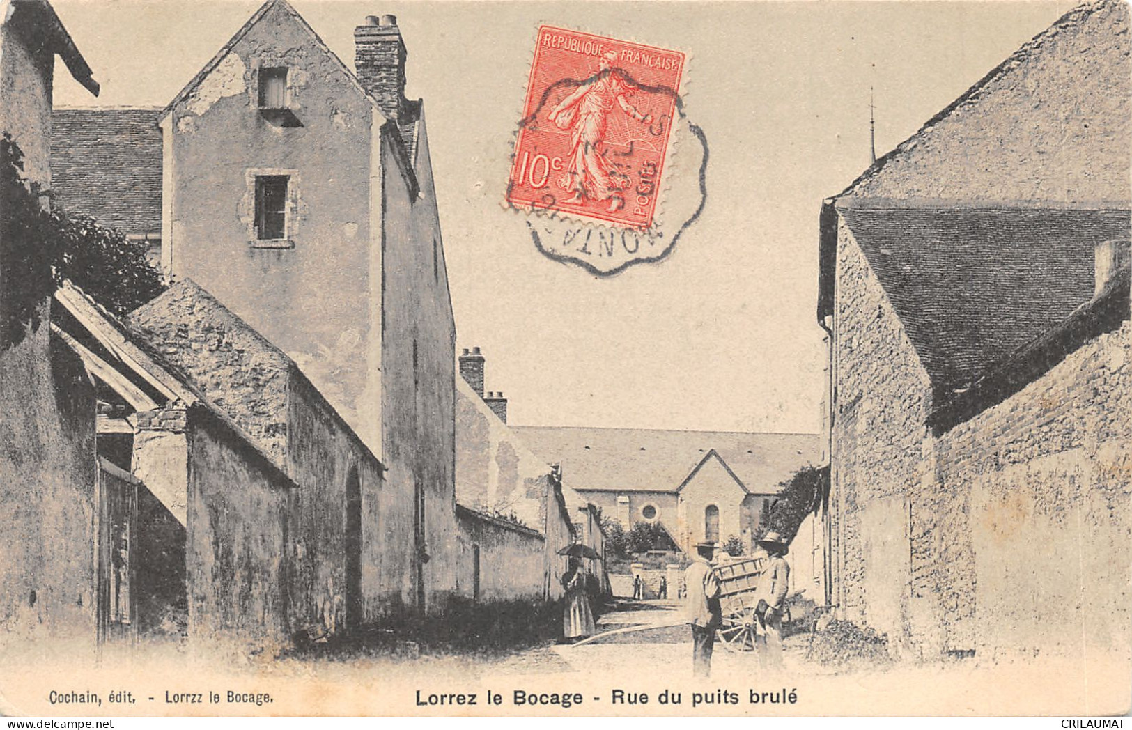 77-LORREZ LE BOCAGE-RUE DU PUITS BRULE-N°6030-H/0151 - Lorrez Le Bocage Preaux