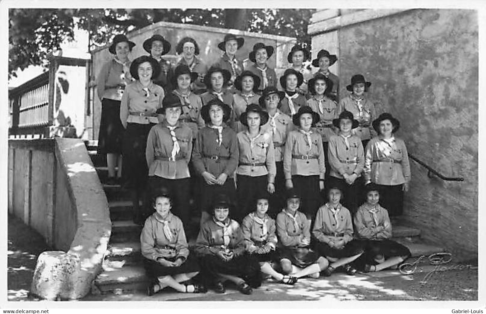 Camp D'éclaireuses Bulle 1936 Eclaireurs Scoutisme Photo Glasson - Bulle